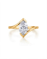 Marquise Möbius – Natural Marquise-Cut Diamond Semi-Tension Ring
