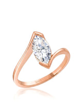 Marquise Möbius – Natural Marquise-Cut Diamond Semi-Tension Ring