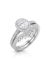 Oval Moissanite Engagement Ring in White Gold