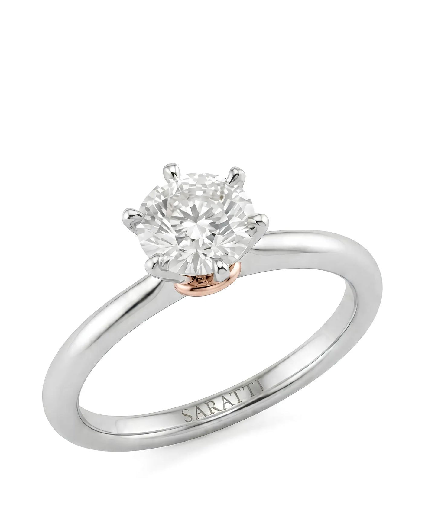 Beila – Starry Symphony Natural Round Diamond Six-Prong Solitaire Ring