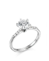 Dakota – Natural Round Diamond Two-Tone Six-Prong Engagement Ring