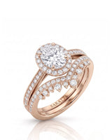 Oval Moissanite Engagement Ring in White Gold