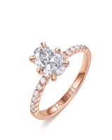 Gretta • Oval Moissanite Ring in Yellow Gold