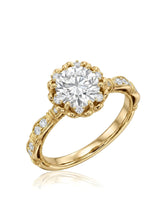 Suki – Timeless Spark Natural Round Diamond Vintage Halo Ring