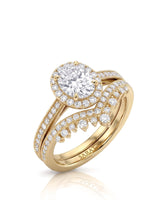 Oval Moissanite Engagement Ring in White Gold