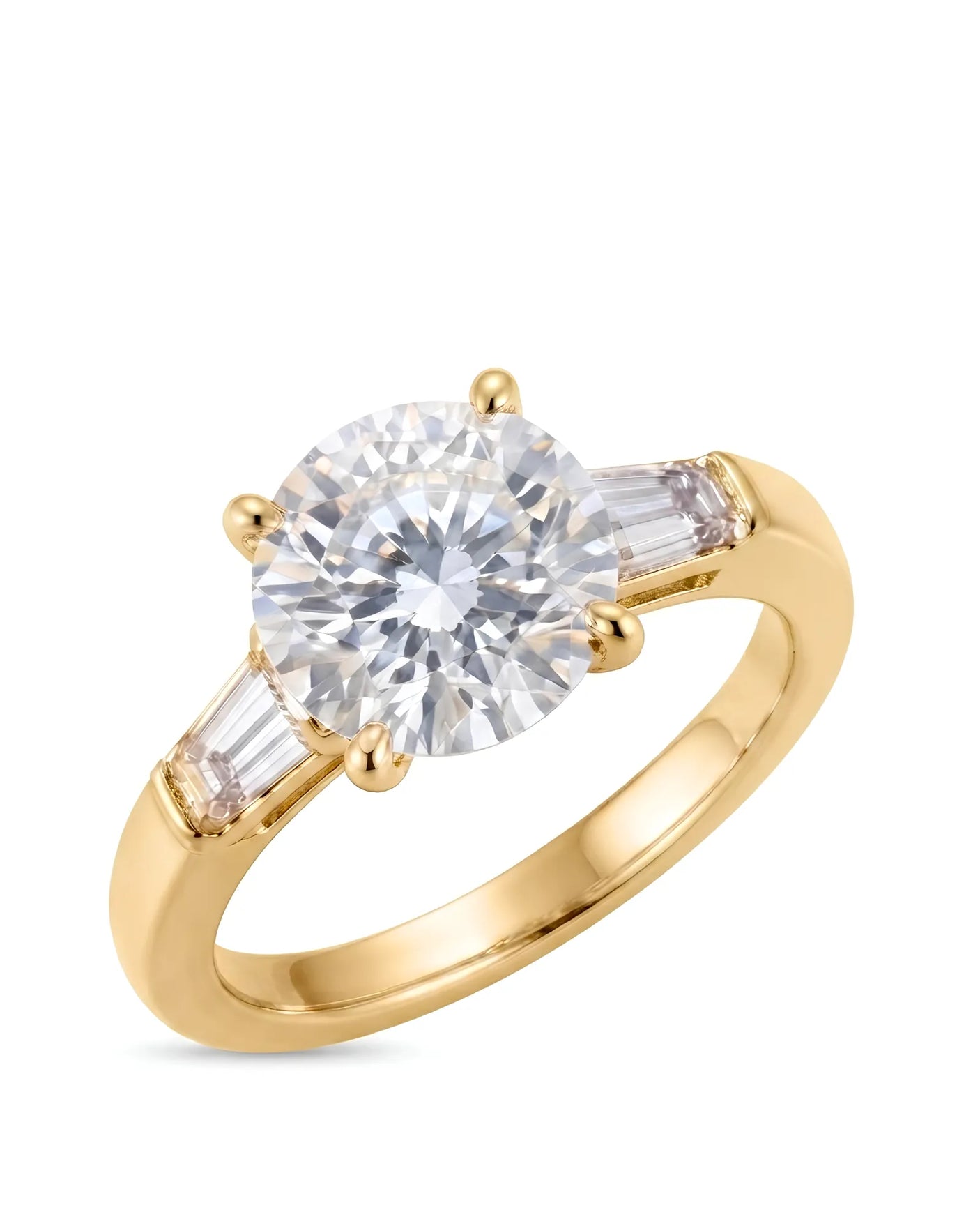 Terzo Tesoro – Natural Round Diamond Three-Stone Engagement Ring