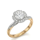 Tara – Aurora Dream Natural Round Diamond Floral Halo Ring
