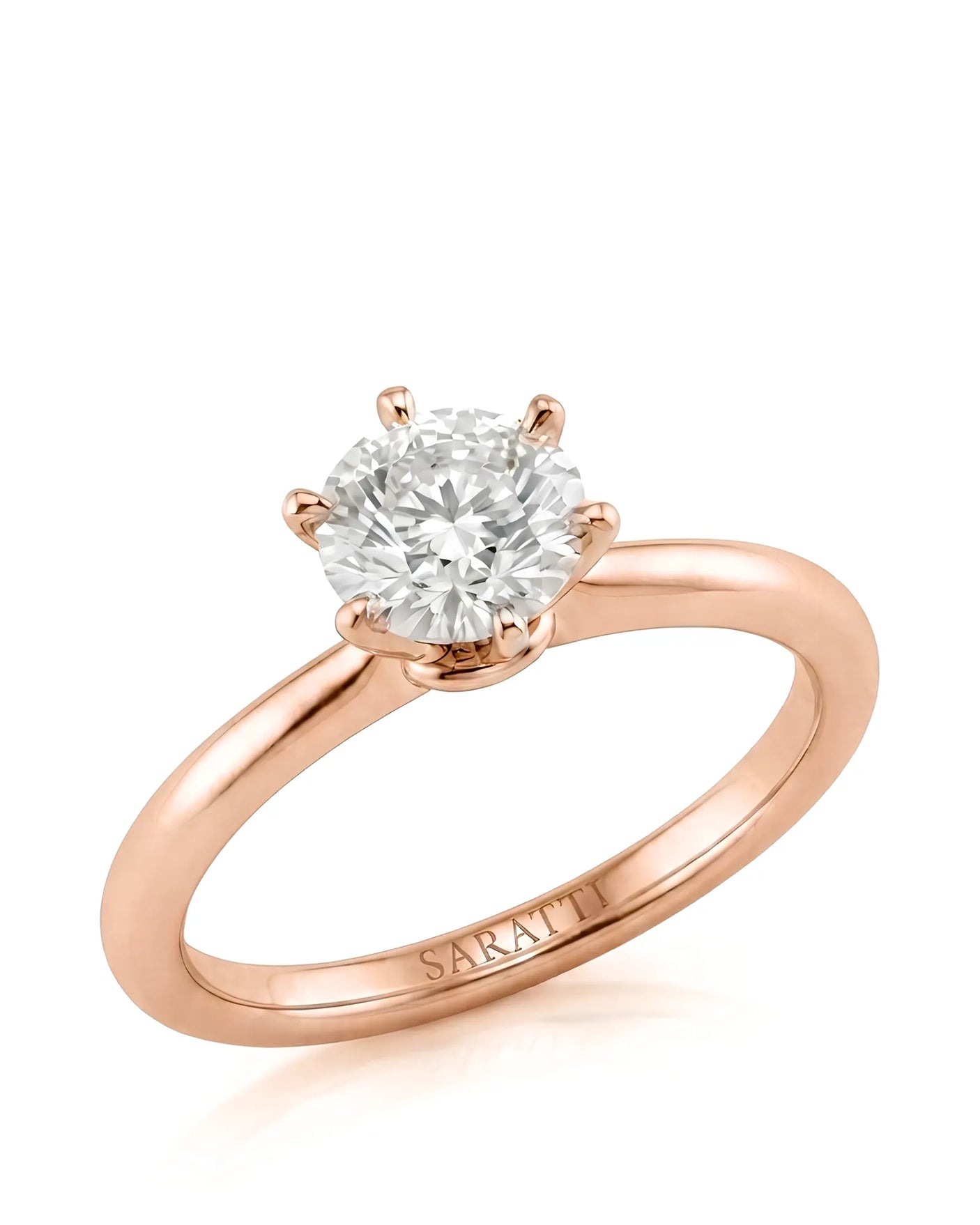 Beila – Starry Symphony Natural Round Diamond Six-Prong Solitaire Ring