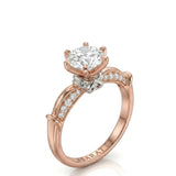 Kirina – Brilliant Bliss Natural Round Diamond Two-Tone Engagement Ring