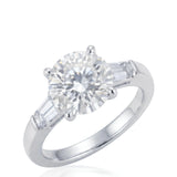 Terzo Tesoro – Natural Round Diamond Three-Stone Engagement Ring