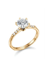 Dakota – Natural Round Diamond Two-Tone Six-Prong Engagement Ring