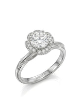 Tara – Aurora Dream Natural Round Diamond Floral Halo Ring
