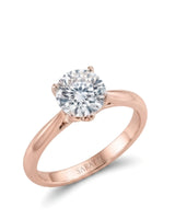 Claudine – Natural Round Diamond Solitaire Engagement Ring