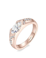 Celestial Marvel – Natural Marquise-Cut Diamond Bezel Engagement Ring