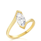 Marquise Möbius – Natural Marquise-Cut Diamond Semi-Tension Ring