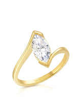 Marquise Möbius – Natural Marquise-Cut Diamond Semi-Tension Ring