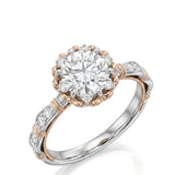 Suki – Timeless Spark Natural Round Diamond Vintage Halo Ring