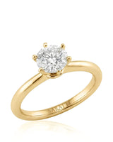 Beila – Starry Symphony Natural Round Diamond Six-Prong Solitaire Ring