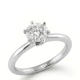 Beila – Starry Symphony Natural Round Diamond Six-Prong Solitaire Ring