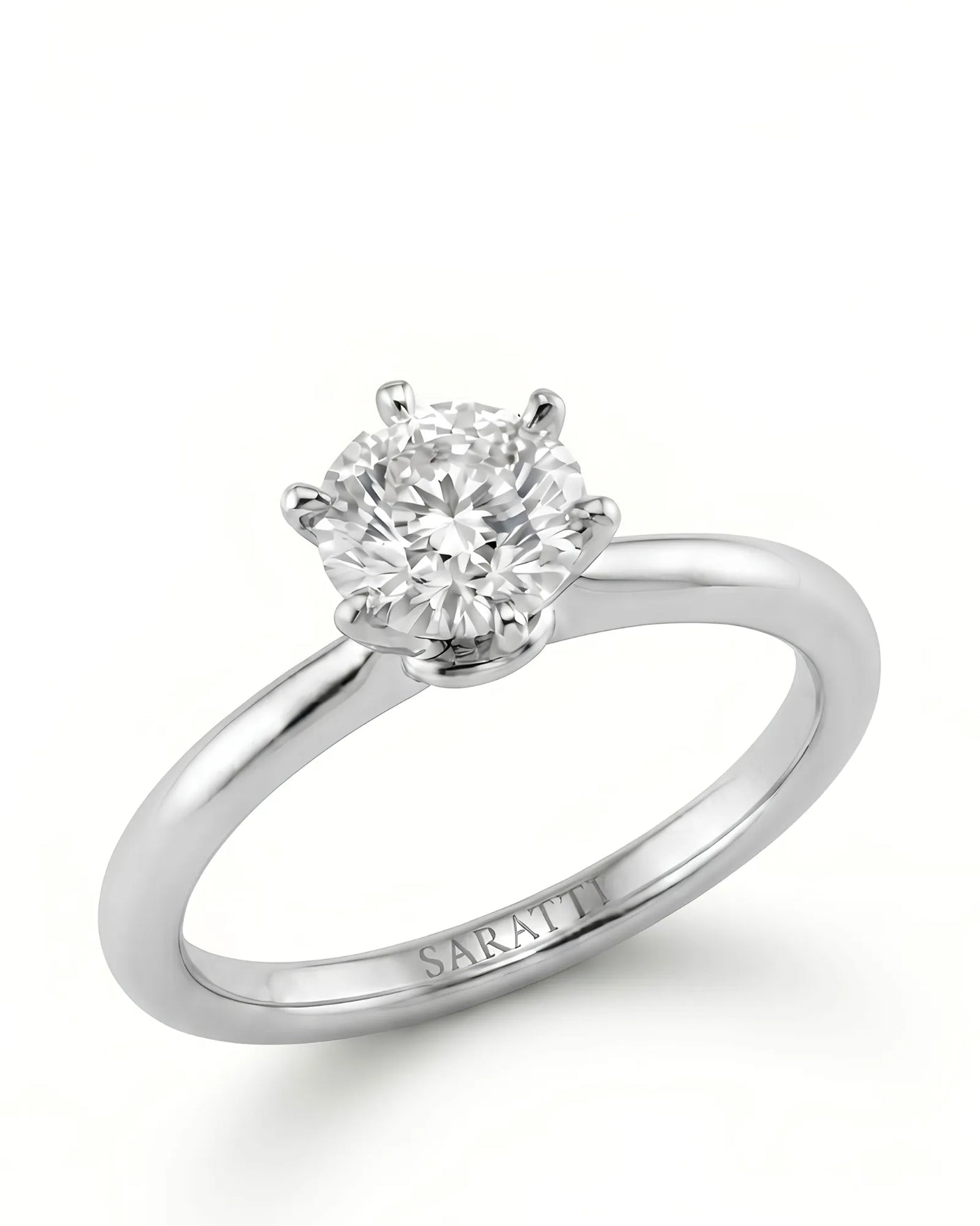 Beila – Starry Symphony Natural Round Diamond Six-Prong Solitaire Ring