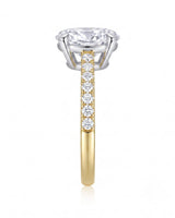 Gretta • Oval Moissanite Ring in Yellow Gold