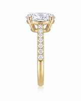 Gretta • Oval Moissanite Ring in Yellow Gold