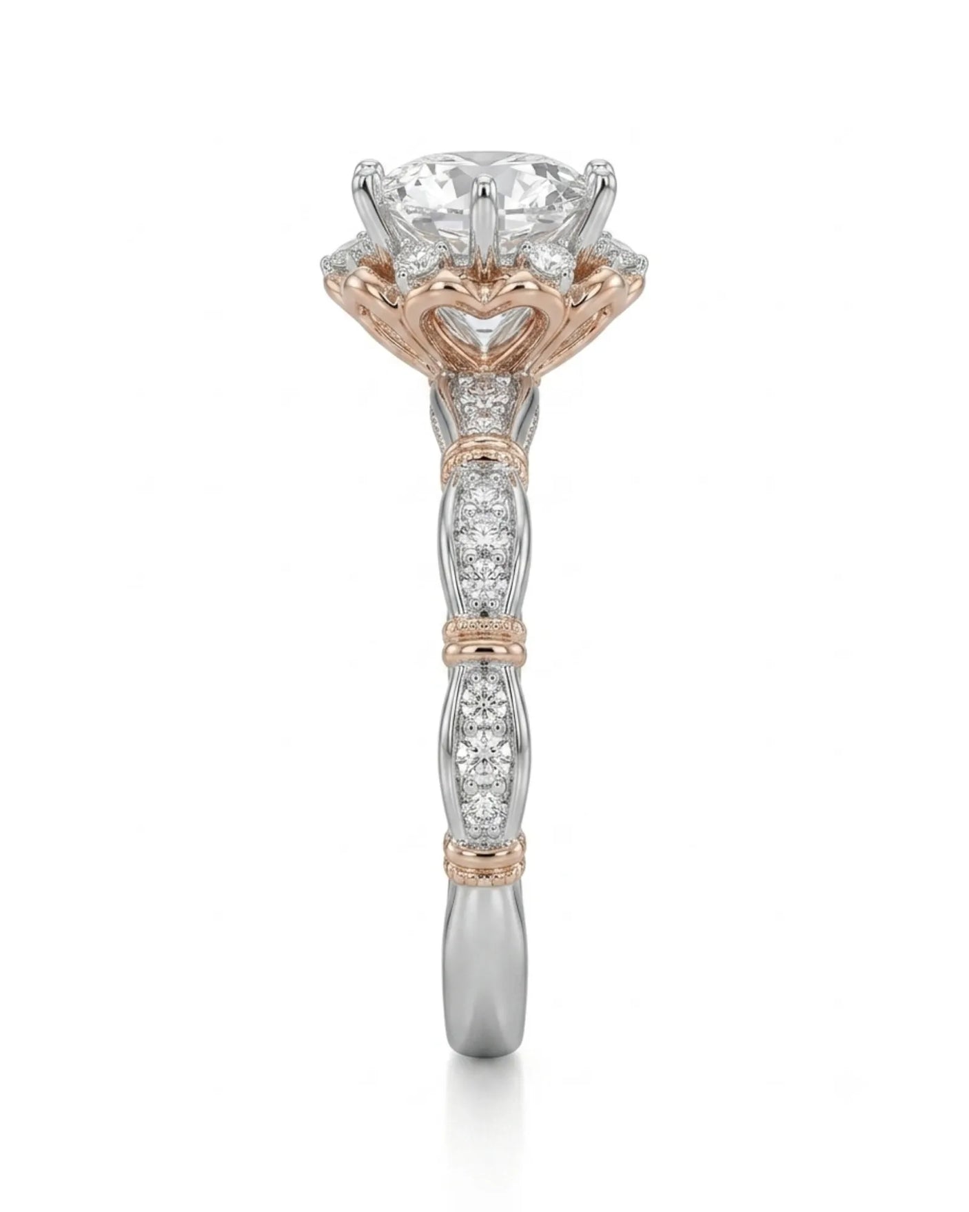 Suki – Timeless Spark Natural Round Diamond Vintage Halo Ring