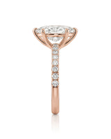 Cortège Blanc – Natural Marquise-Cut Diamond Pavé Engagement Ring