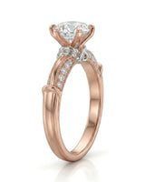 Kirina – Brilliant Bliss Natural Round Diamond Two-Tone Engagement Ring