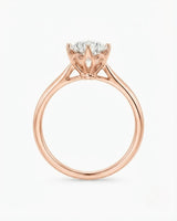 Claudine – Natural Round Diamond Solitaire Engagement Ring