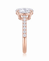 Gretta • Oval Moissanite Ring in Yellow Gold