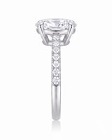 Gretta • Oval Moissanite Ring in Yellow Gold