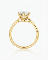Claudine – Natural Round Diamond Solitaire Engagement Ring