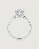 Claudine – Natural Round Diamond Solitaire Engagement Ring