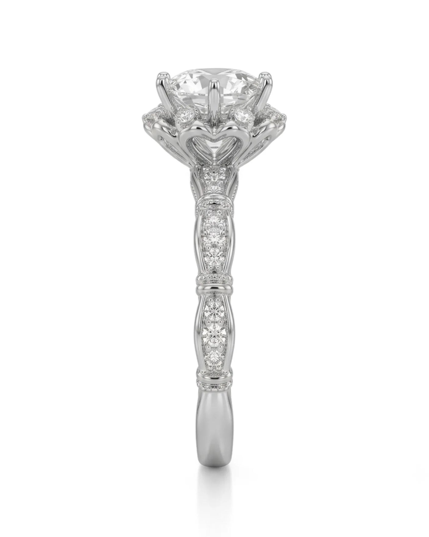 Suki – Timeless Spark Natural Round Diamond Vintage Halo Ring