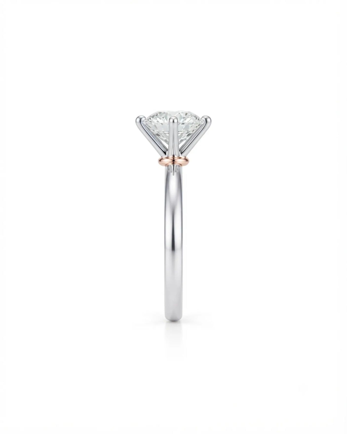 Beila – Starry Symphony Natural Round Diamond Six-Prong Solitaire Ring