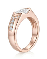 Celestial Marvel – Natural Marquise-Cut Diamond Bezel Engagement Ring