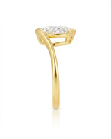 Marquise Möbius – Natural Marquise-Cut Diamond Semi-Tension Ring