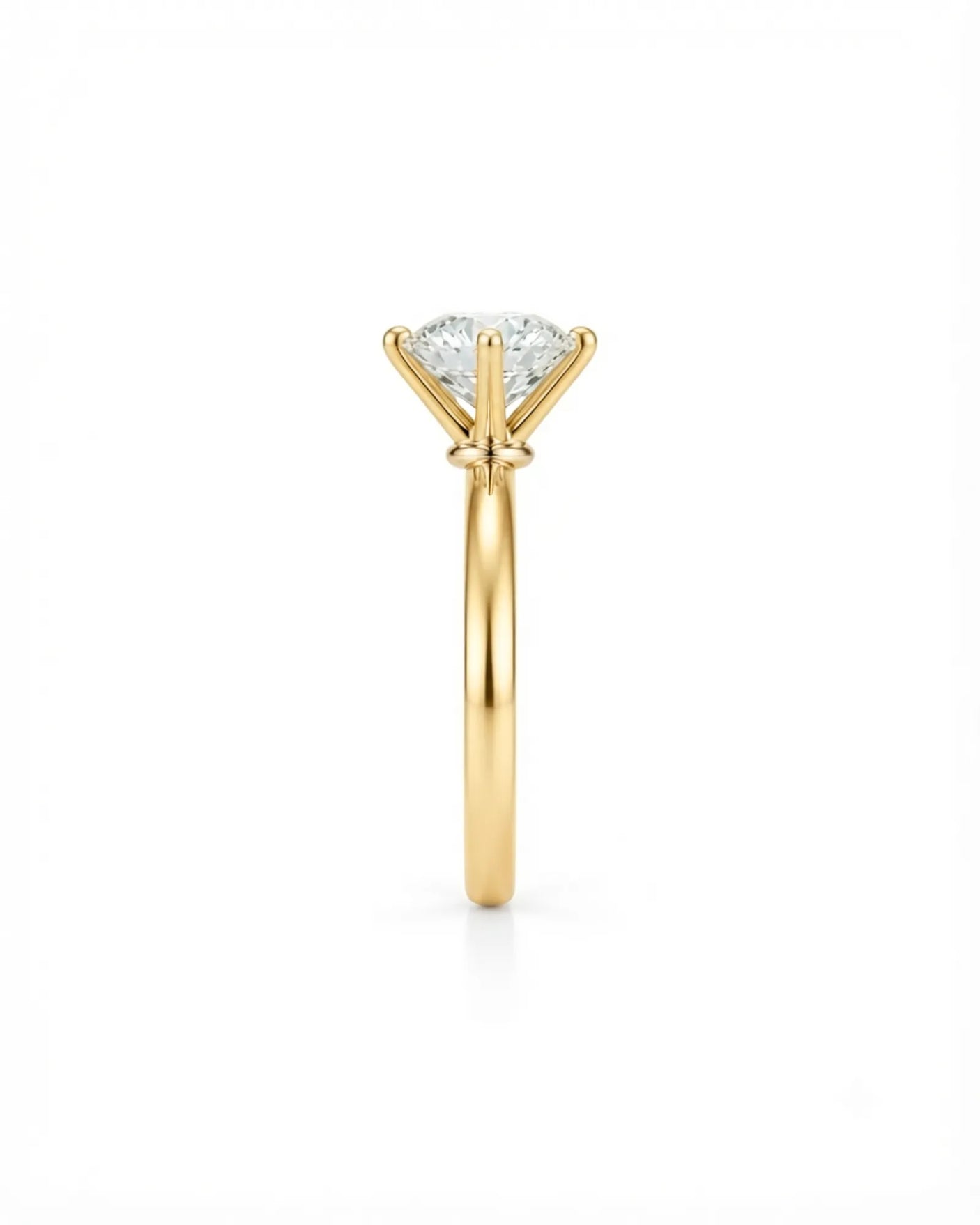 Beila – Starry Symphony Natural Round Diamond Six-Prong Solitaire Ring