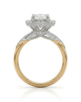 Tara – Aurora Dream Natural Round Diamond Floral Halo Ring