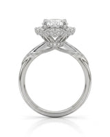 Tara – Aurora Dream Natural Round Diamond Floral Halo Ring