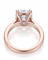 Cece • Vintage Inspired Round Moissanite Ring in White Gold