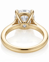 Cece • Vintage Inspired Round Moissanite Ring in White Gold