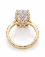 Elina • Round Moissanite Engagement Ring in White Gold