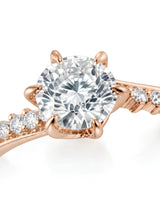 Saoirse – Natural Round Diamond Six-Prong Twisted-Shank Engagement Ring