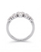 Five Heart Diamond Eternity Wedding Bands — Platinum — Underside
