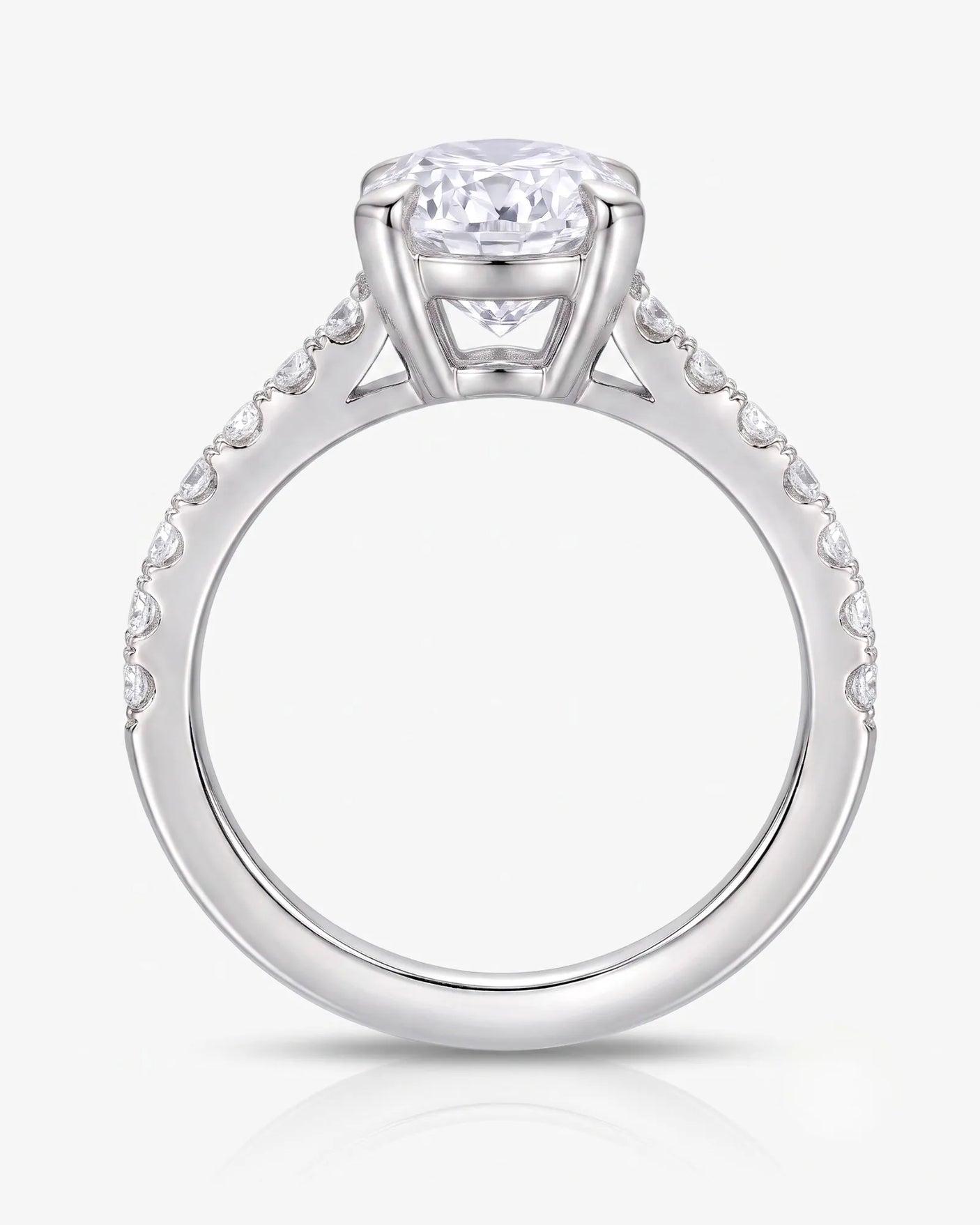 Gretta • Oval Moissanite Ring in Yellow Gold