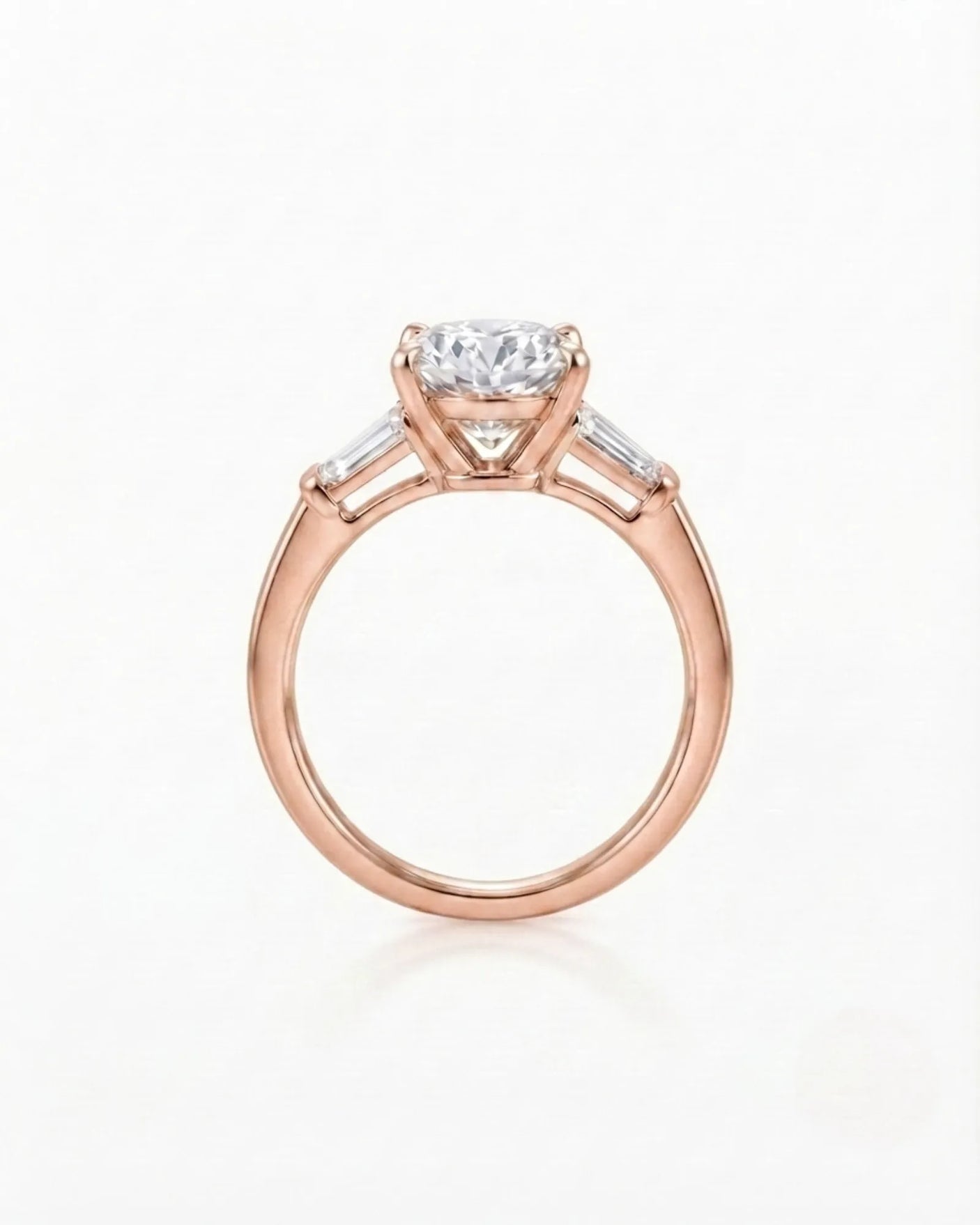 Terzo Tesoro – Natural Round Diamond Three-Stone Engagement Ring