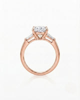 Terzo Tesoro – Natural Round Diamond Three-Stone Engagement Ring