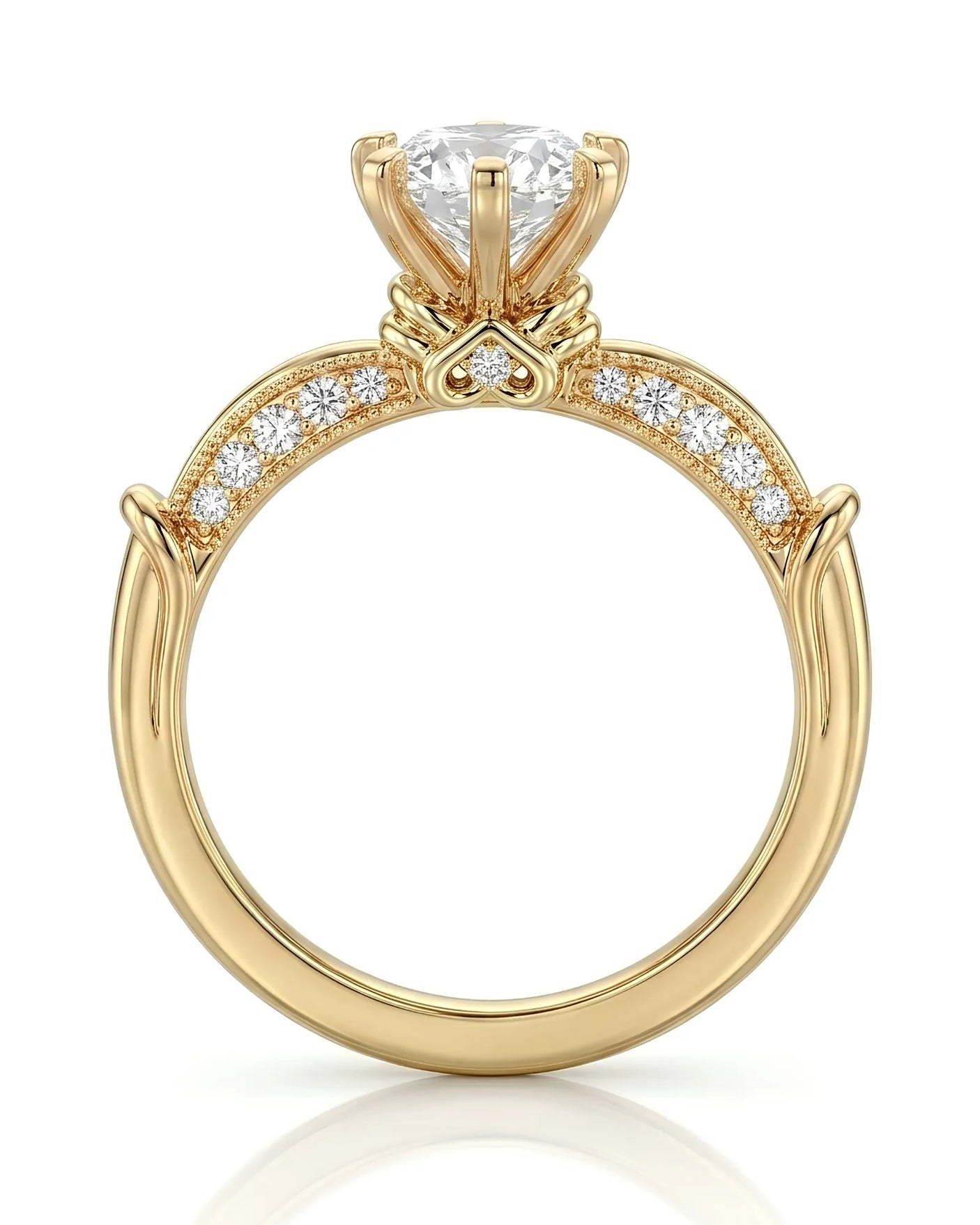 Kirina – Brilliant Bliss Natural Round Diamond Two-Tone Engagement Ring